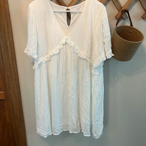 Chic Soul Asymmetrical Dress in White